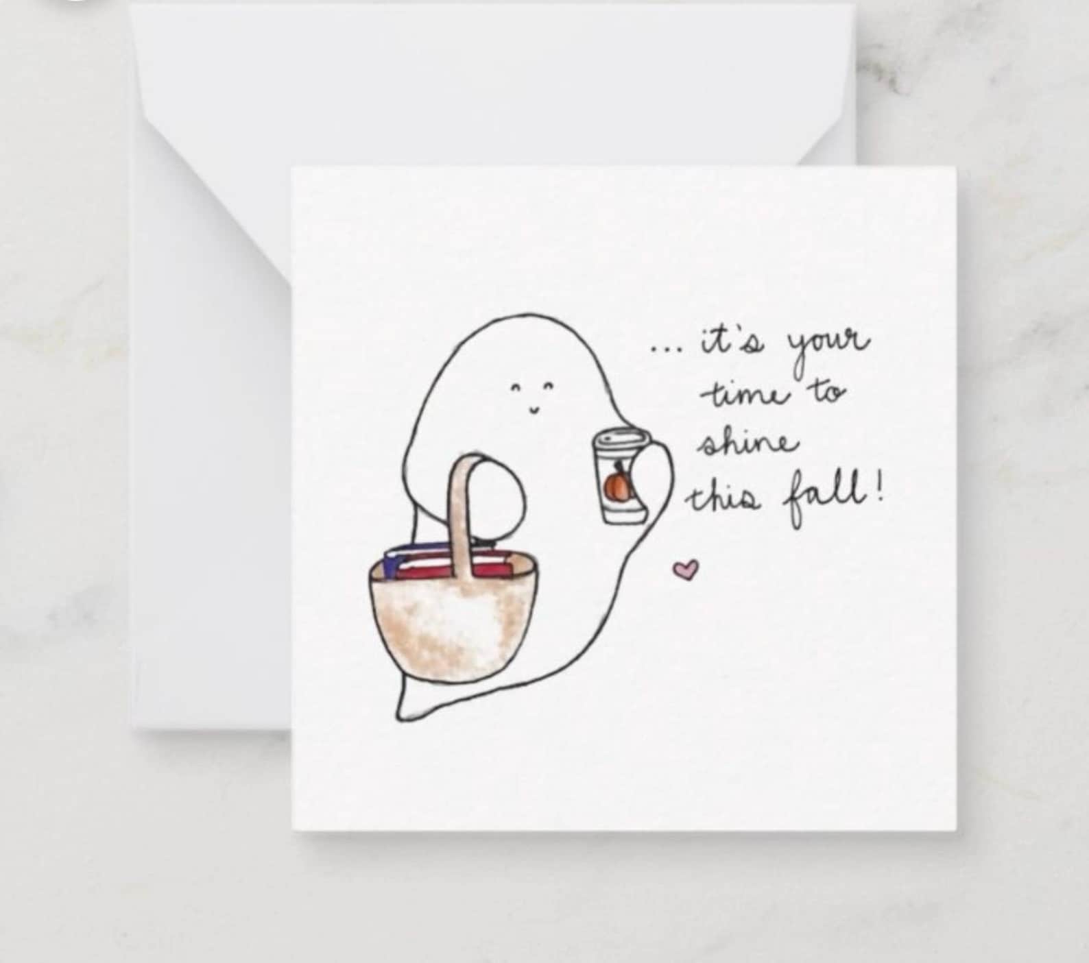 Halloween Ghost Card, for Introverts - Etsy