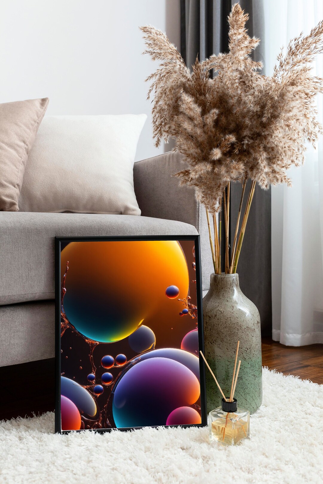 3D Wallpaper Bubbles Wall Décor Phone Wallpaper Abstract - Etsy