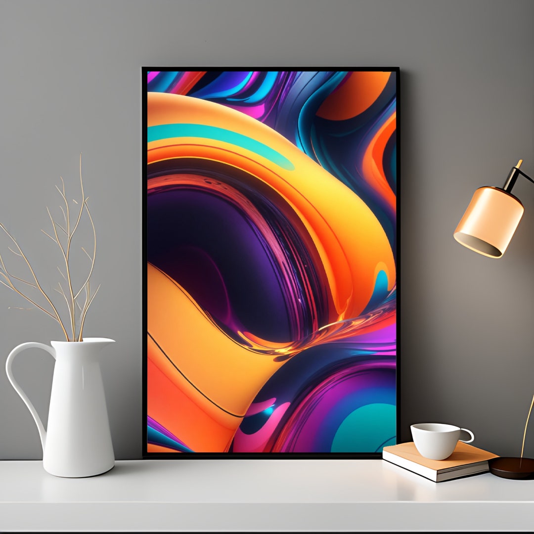 3D Abstract Wall Décor Abstract Wall Art 3d Vector Art 3D Etsy UK
