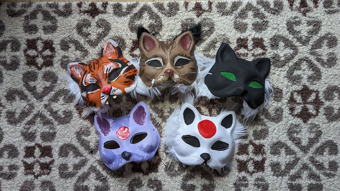 Cat Mask-Costplay-Therian Mask  Cat mask, Cat mask diy, Paper mask diy