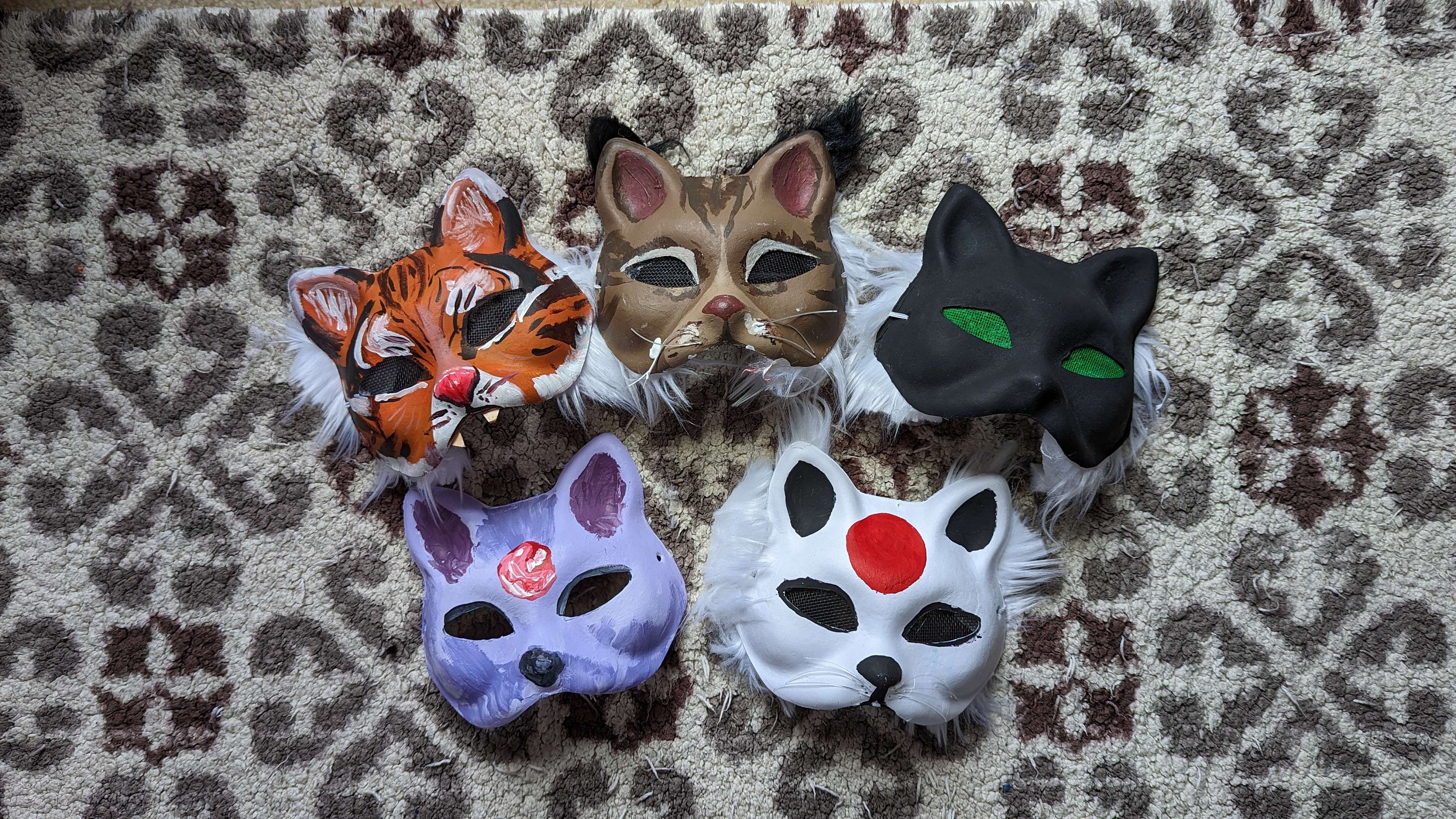 Cat Masks w/Tattoos Assortment