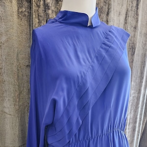 Blue Silk Cassis Dress
