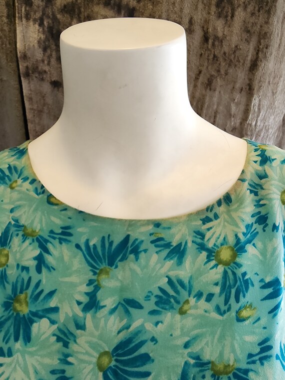 Blue Flower Print Dress - image 3