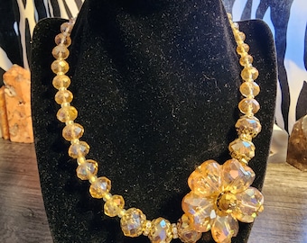 Vintage 1960&#39;s Crystal Necklace