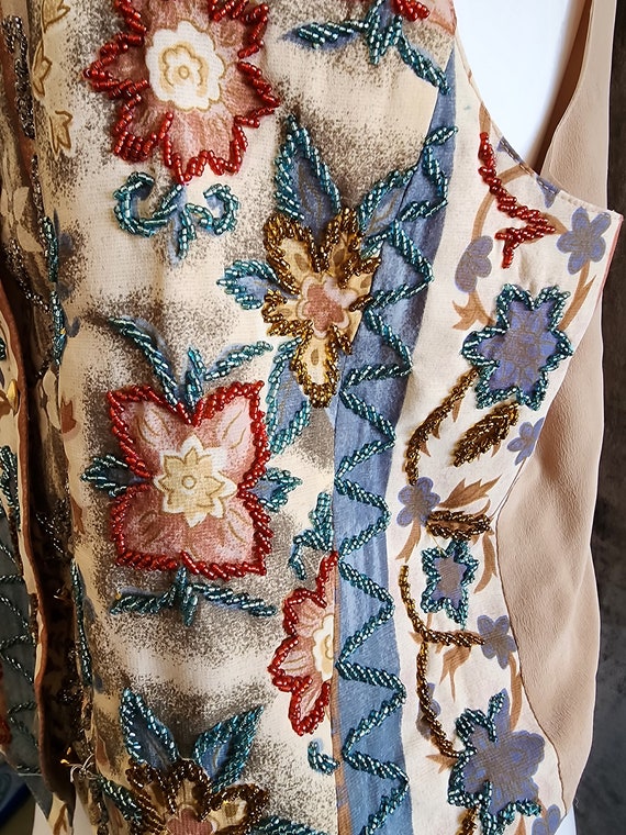 Beaded Silk Vest - image 8