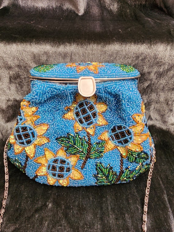 Beaded Sunflower Dome Purse - image 7