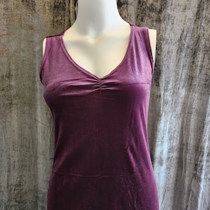 Purple Crushed Velvet Dress