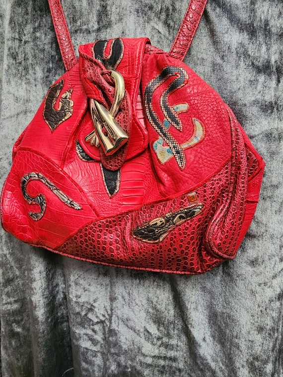 Red Patchwork Alentino Purse