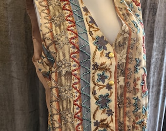 Beaded Silk Vest