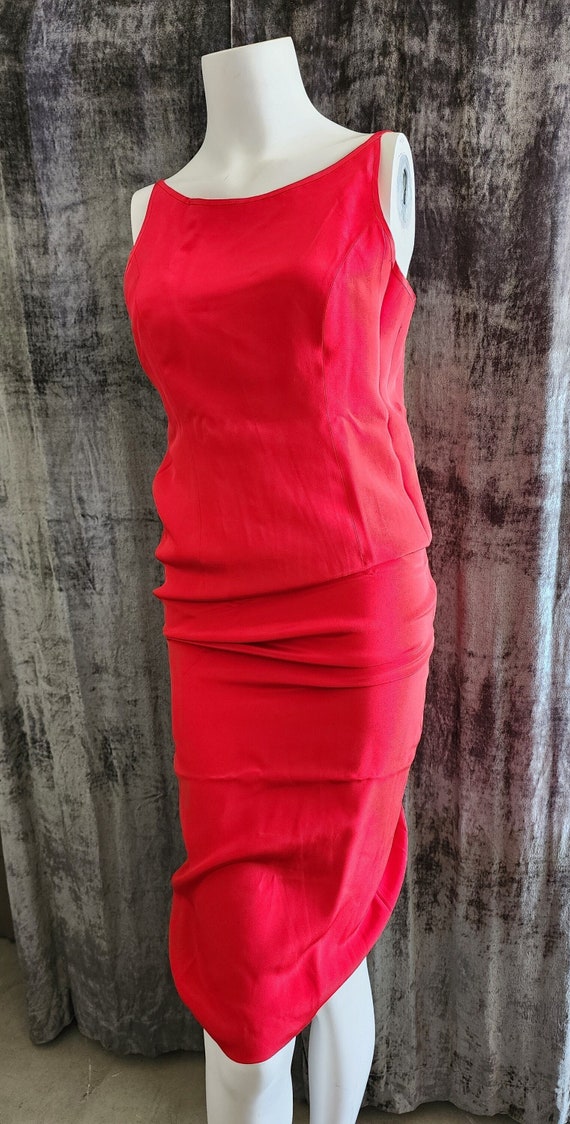 Ann Taylor Red Silk Dress