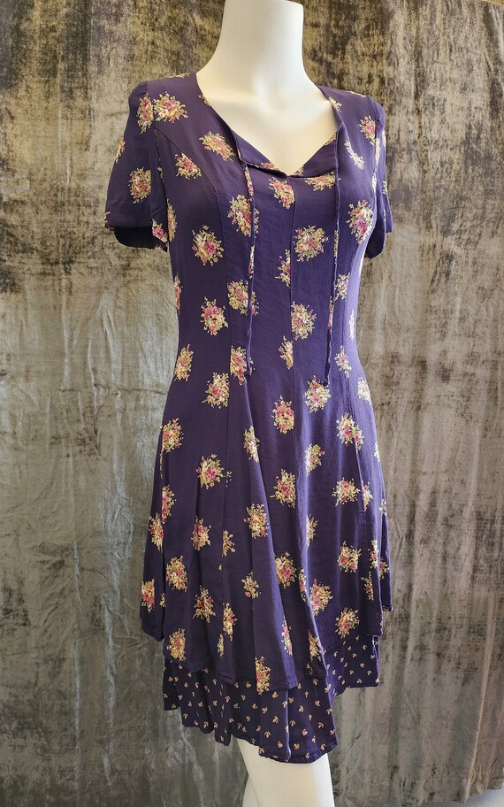 1990s Donna Ricco Short Sleeve Dress - image 3