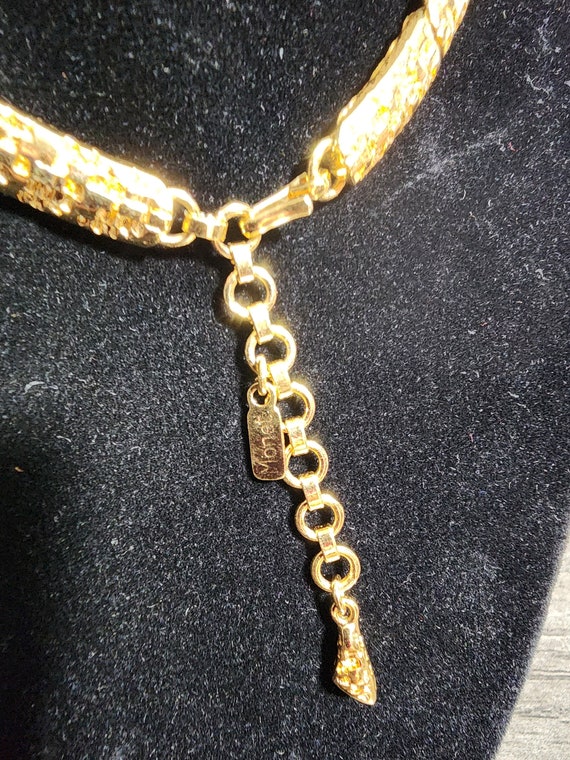 Gold Monet Necklace- 1980s - image 6