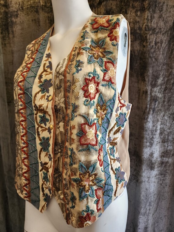 Beaded Silk Vest - image 2