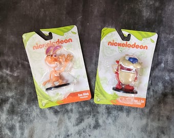 Retro Inspired Ren & Stimpy Mini Figurine Set- New in Package!