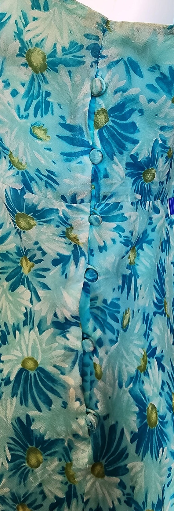 Blue Flower Print Dress - image 4