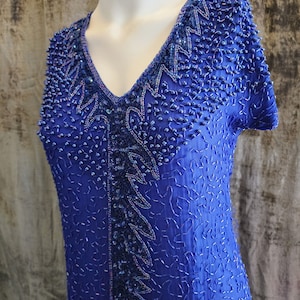 Amazing Blue Beaded Dress