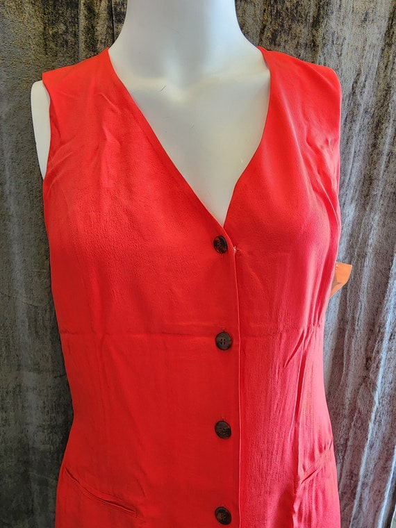 Red Silk Studio Tank Dress