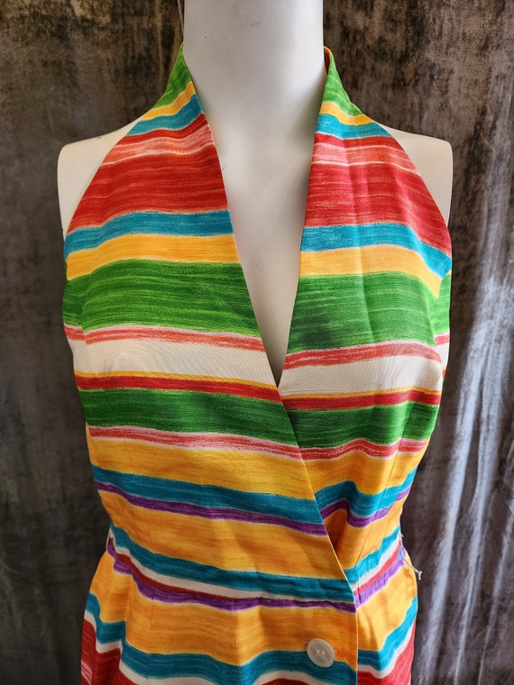 Multi-Colored Striped Dress - image 3