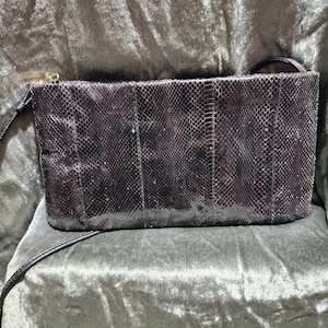 1980&#39;s Magid Black Snakeskin Purse