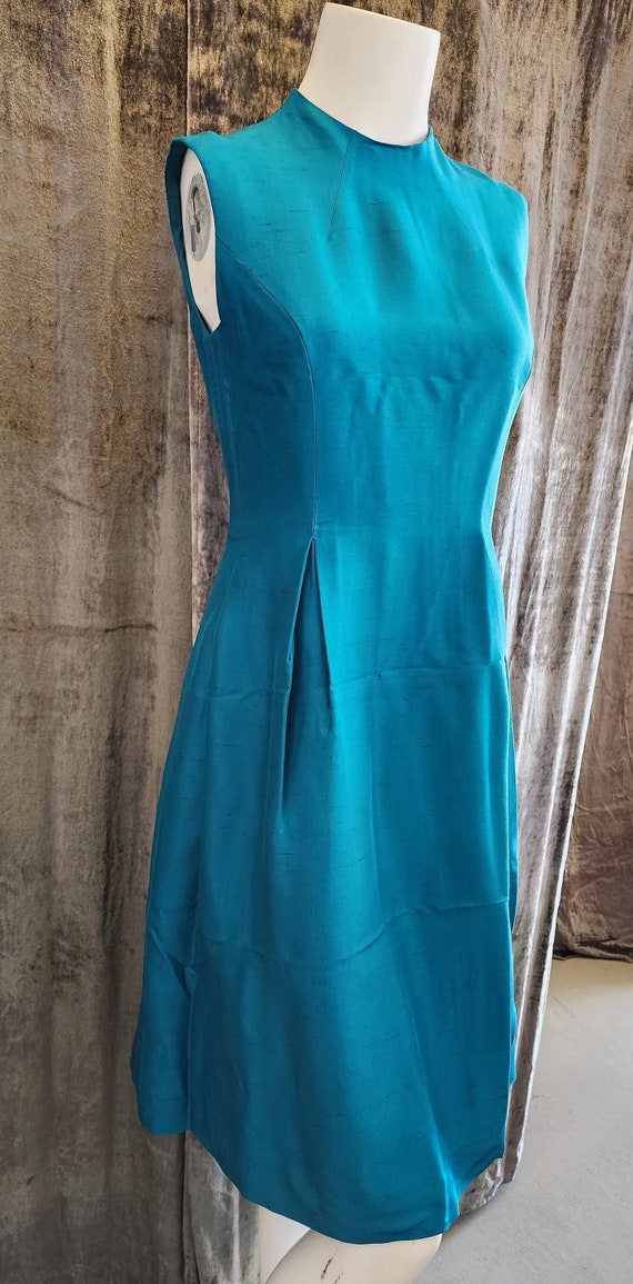 Teal Silk Trio Dress