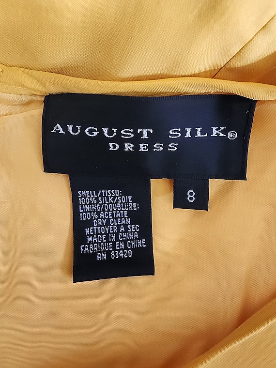 Yellow Silk Wrap Dress - image 8