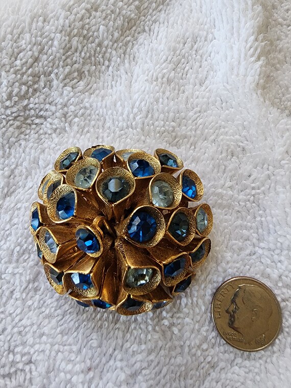 Blue and Gold Brooch - image 6