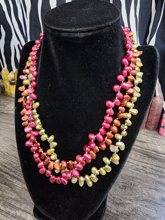 Multi Colored Fresh Water Pearl Necklace