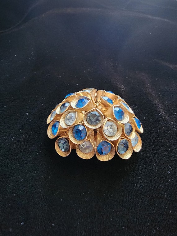 Blue and Gold Brooch - image 3