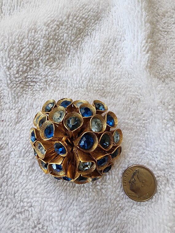 Blue and Gold Brooch - image 5