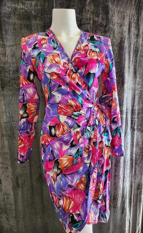 Retro Liz Claiborne Flower Dress - image 4