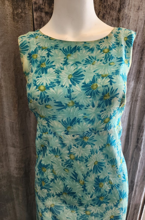 Blue Flower Print Dress - image 6