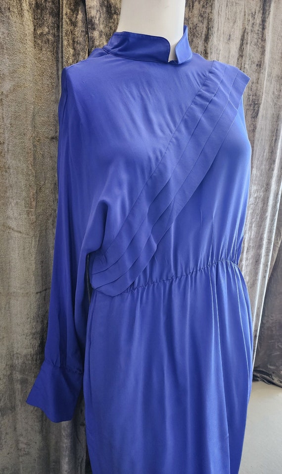 Blue Silk Cassis Dress