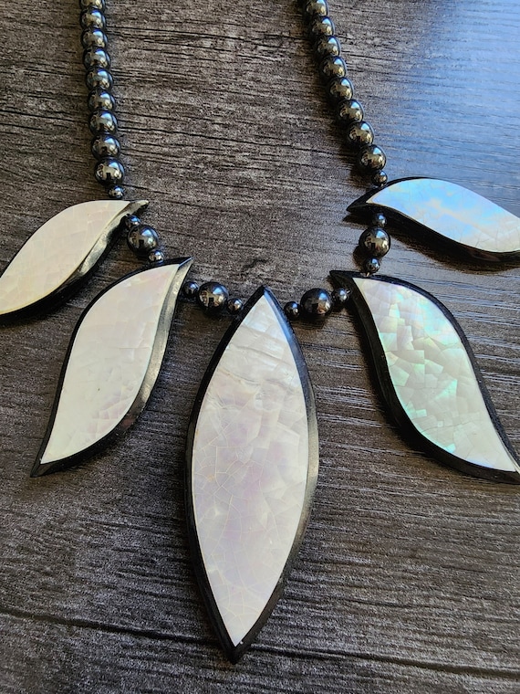 Mother of Pearl Petal Necklace