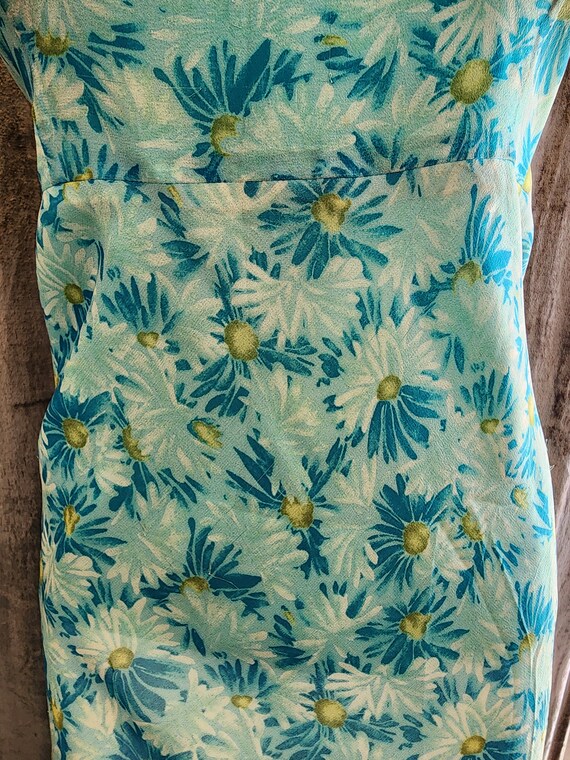 Blue Flower Print Dress - image 7