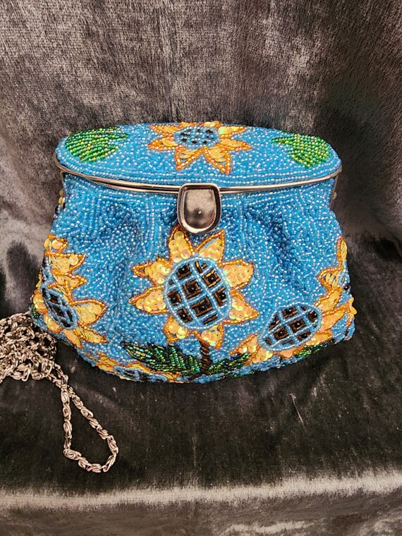 Beaded Sunflower Dome Purse - image 6