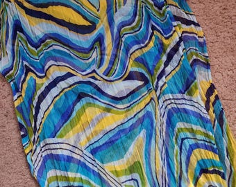 Abstract Print Silk Scarf