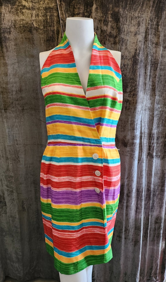 Multi-Colored Striped Dress - image 4