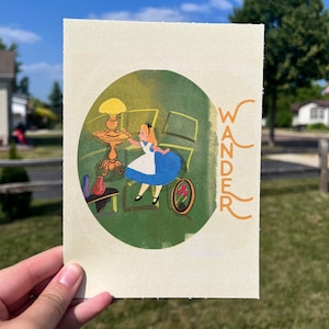 Stampa d'arte avventurosa per ragazze: mini stampa