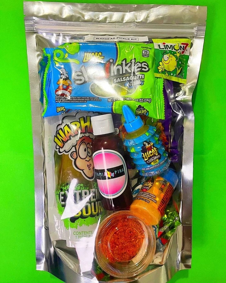Sour Warheads Pickle Kits Chamoy Pickle Kit Sour Sweet Spicy Trending