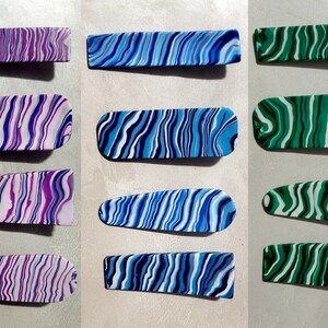 Polymer Clay Agate inspired Hair Clip