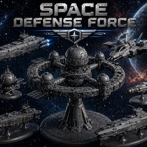 Space Defense Force - Sci-Fi STL files for 3d printable tabletop miniature Starships