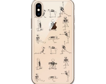 Skeleton Yoga Phone Case for iPhone - Clear