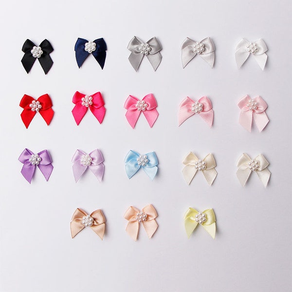 100-200Pearl Bows, Mini Bows, Assorted Bows, Small Bows, Craft Bow Kits, Grosgrain Bows, Small Satin Bows, Ribbon Bows