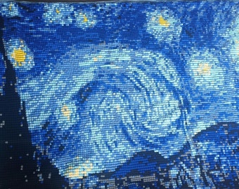 The Starry Night Crochet Pattern, PDF Pattern, Download, Crochet Blanket, Vincent Van Gogh