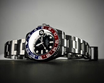 Custom Mod Diver Watch 40 mm Submariner "Pepsi" met NH35 automatisch datumuurwerk