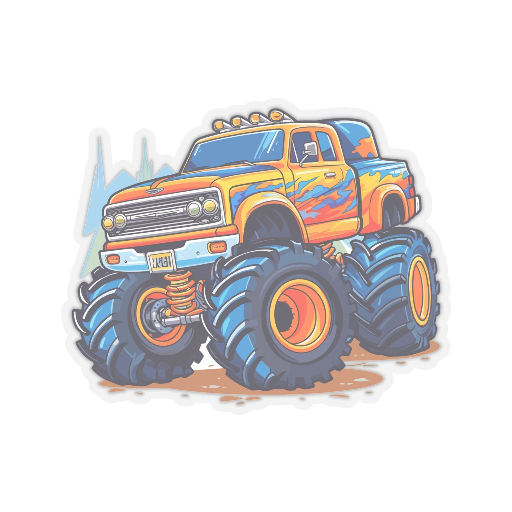 Monster Truck Sticker Truck Decal Monster Truck Gifts - Etsy