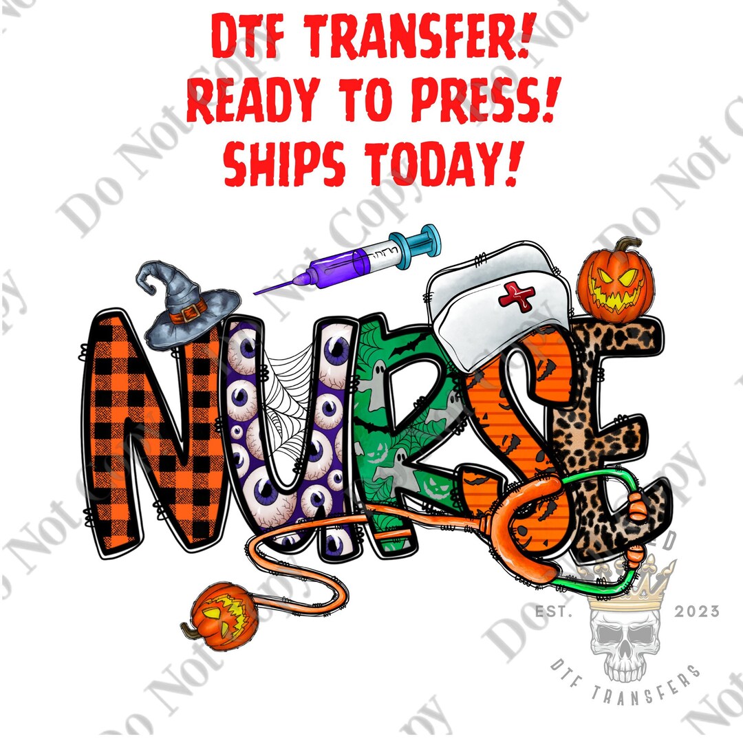 Nurse DTF Transfer, Cold Peel, Ready to Press, Trendy DTF Transfers Etsy