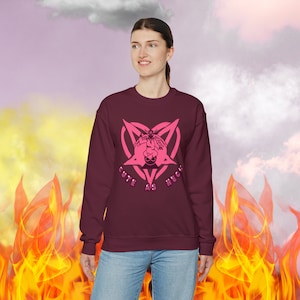 Cute as Heck Satanic Unisex Sweatshirt - Atheist Apparel - Occult Sweater - Witchcraft, Paganism, Satanism Pullover