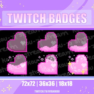 Twitch Sub Badges Bit Badges Emote Cute Heart Bottle Badges Stream Assets Kawaii Pink - Youtube, Discord, Cute, Lofi, Vaporwave