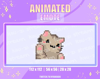 Cute Brown Tabby Cat Animated Emote – Twitch Stream Asset (Digital Download)